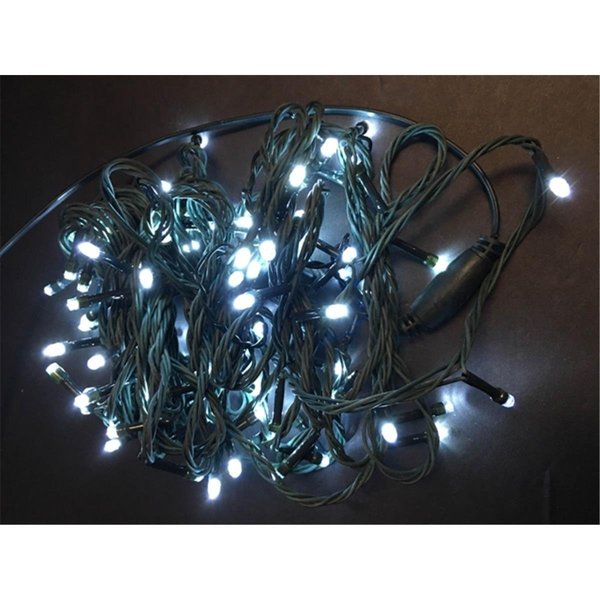 Perfect Holiday 100 LED Green Cable String Light White SG100W